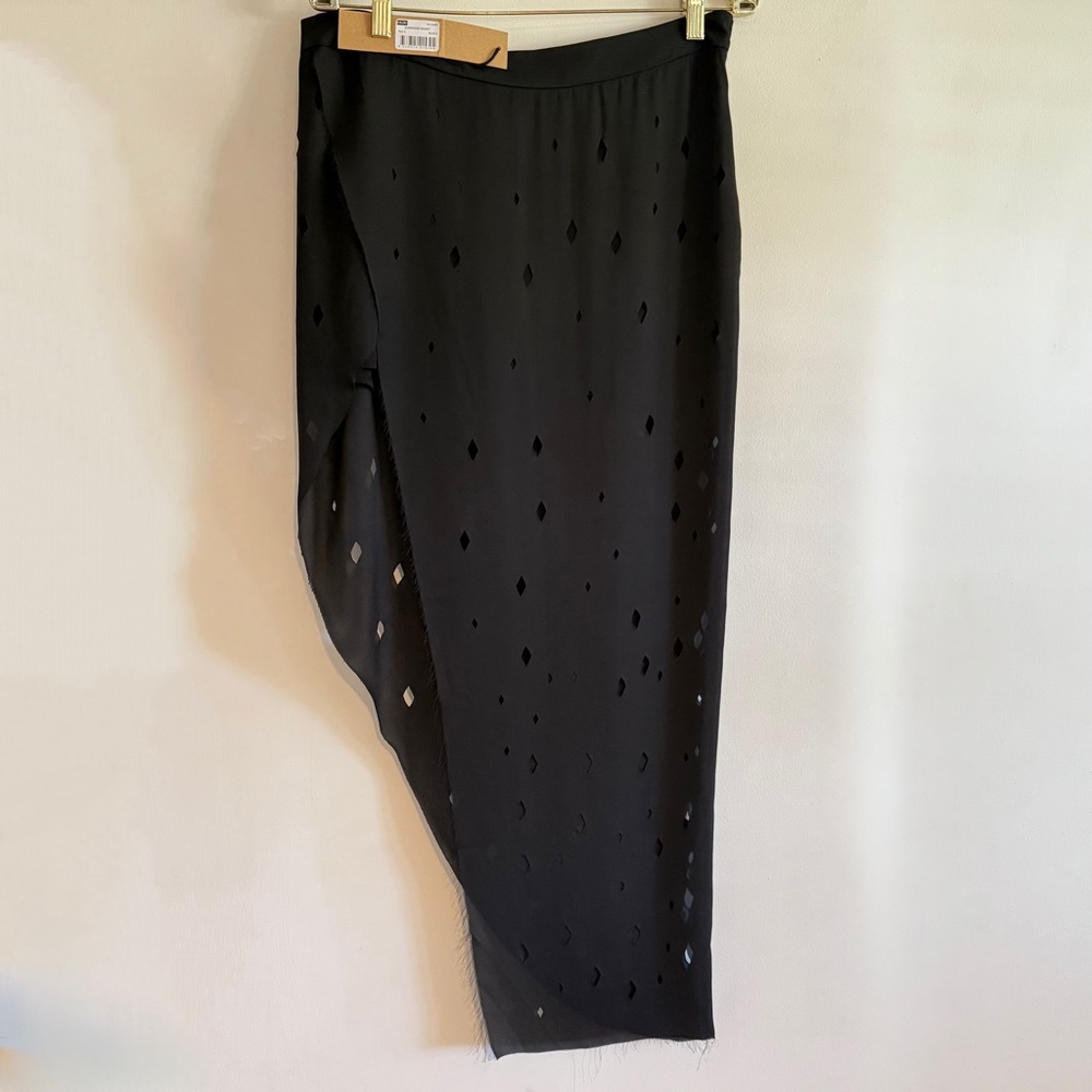 NWT Ksubi Silk Asymmetrical Midi Diamond Skirt
